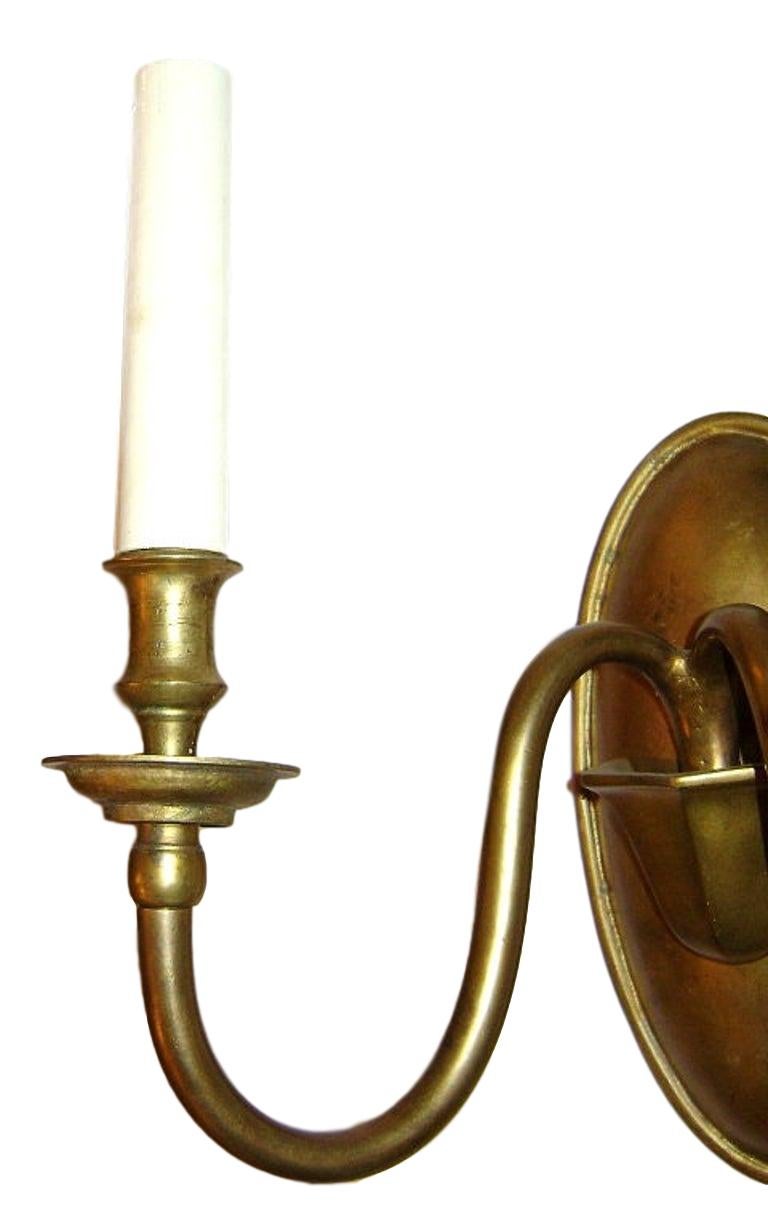 American Set of Bronze Neoclassic Sconces, Sold in Pairs For Sale