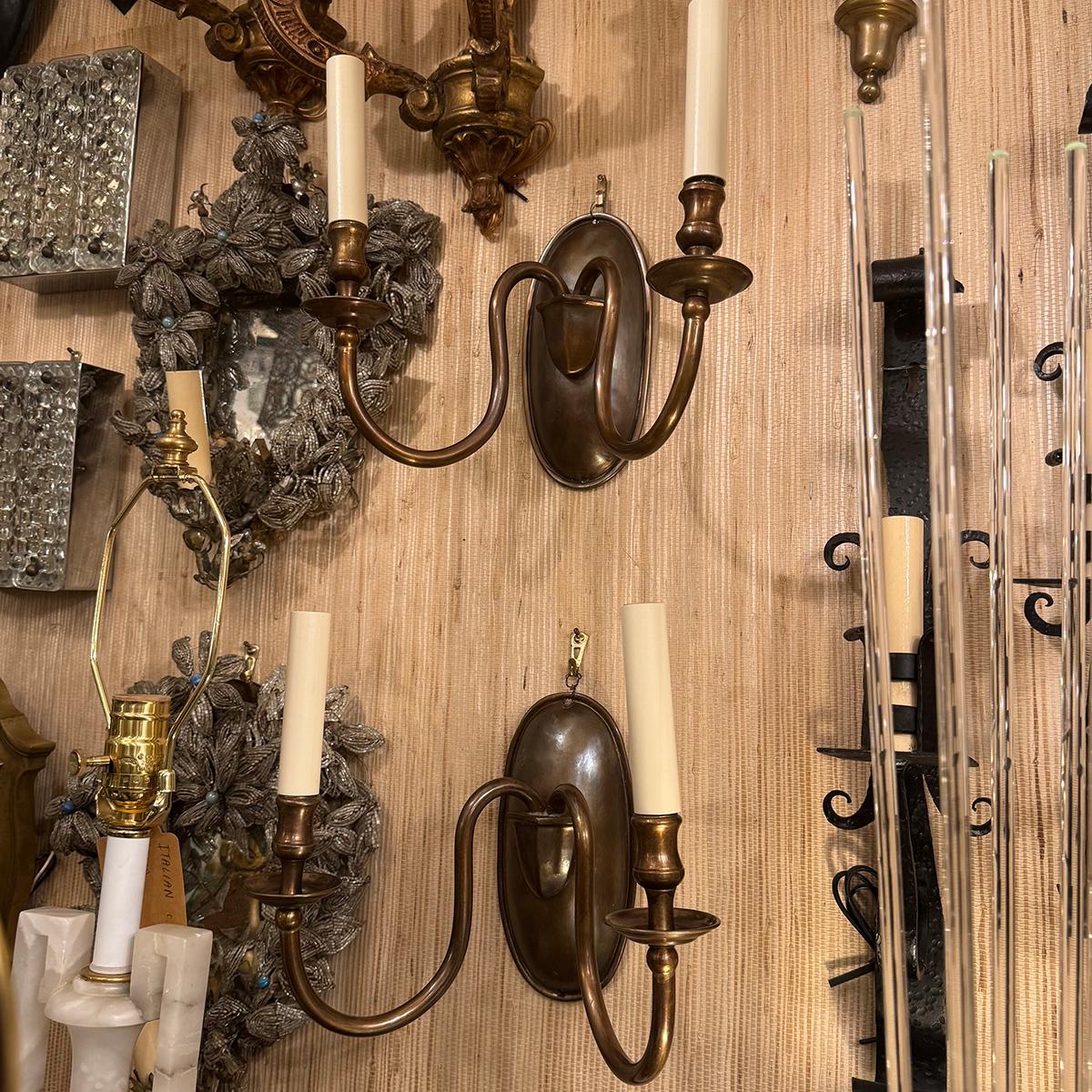 Bronzo Set di lampade neoclassiche in bronzo, vendute a coppie in vendita