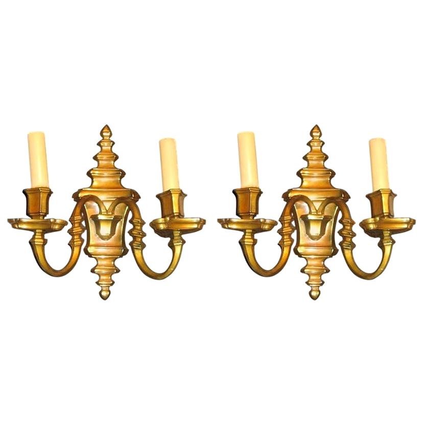 Set of Bronze Neoclassic Sconces, Sold in Pairs For Sale