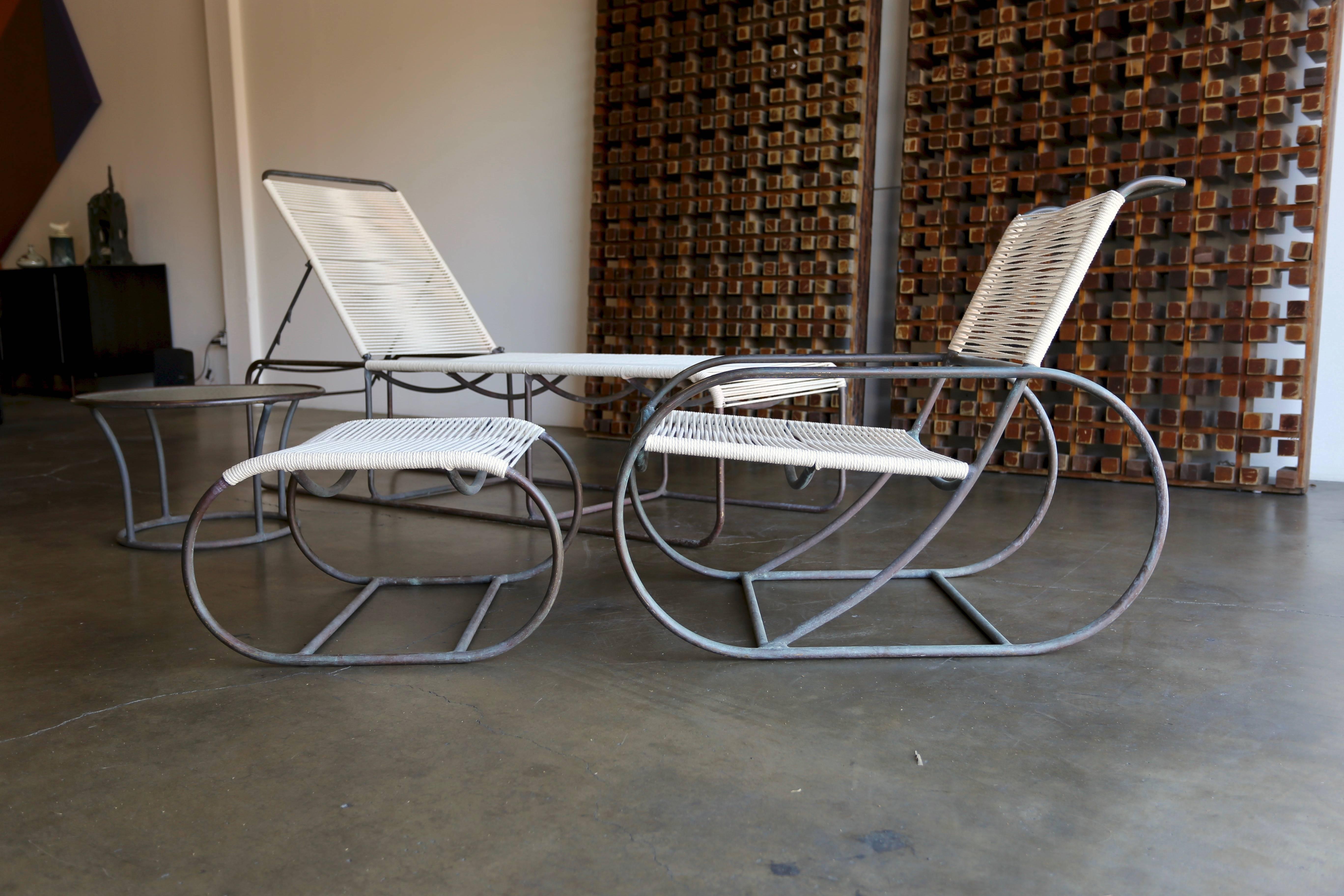 Set of Bronze Outdoor Furniture by Kipp Stewart for Terra of California 1