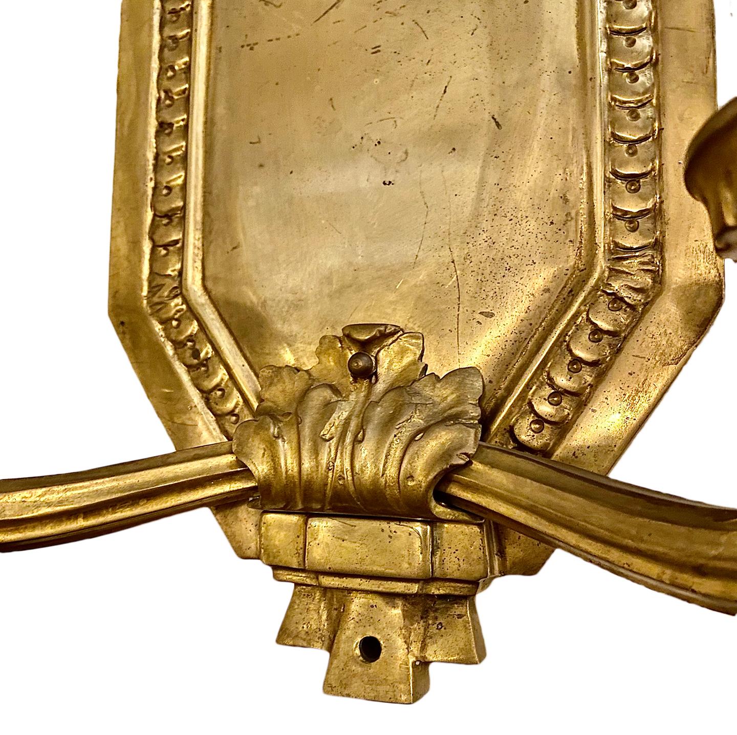 French Set of Bronze Sconces, Sold Per Pair For Sale