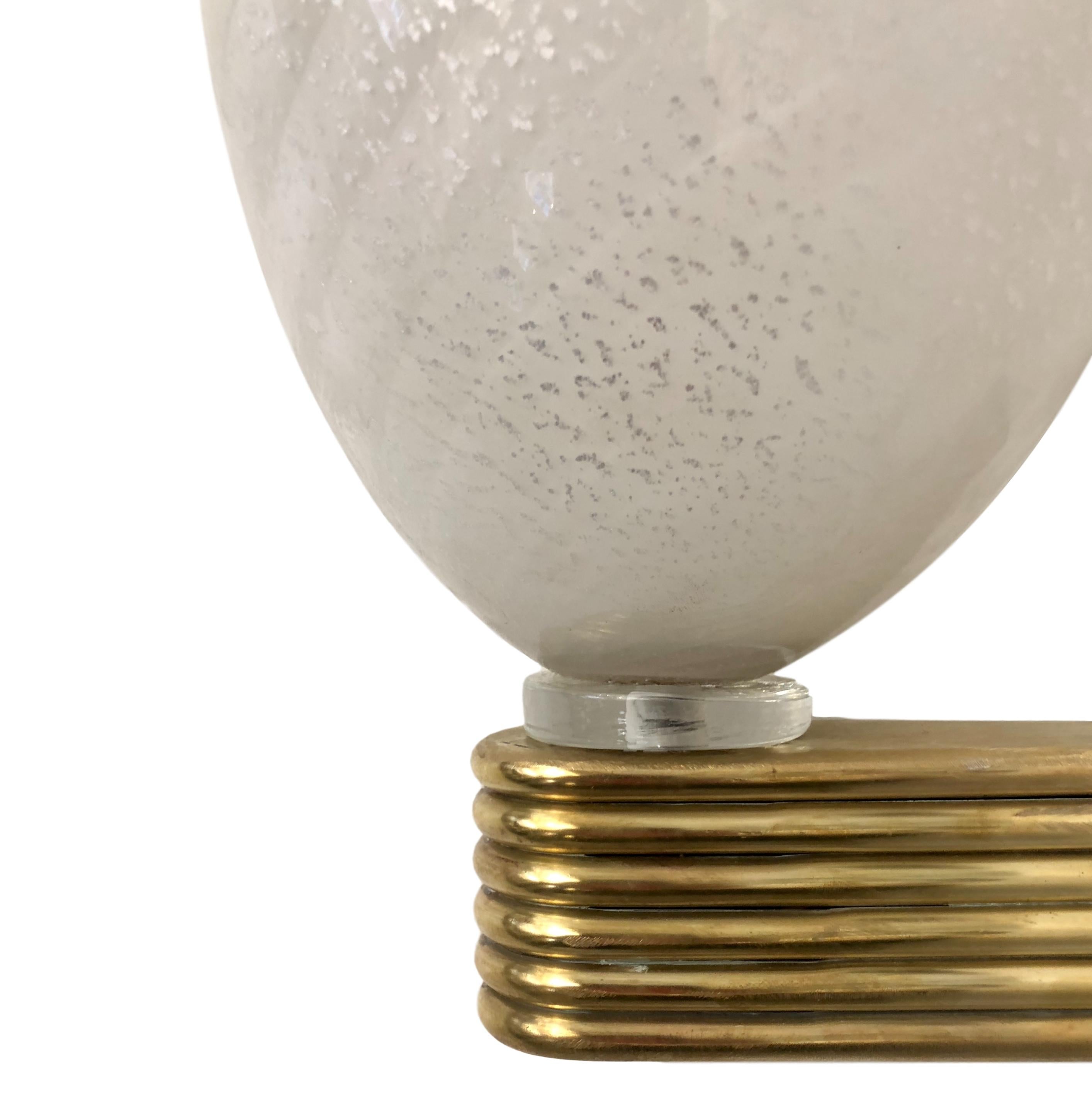 Set of Bronze Sconces with Murano Glass Shades, Sold in Pairs In Good Condition For Sale In New York, NY