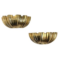 Set of Bronze Shell Sconces, Sold per Pair