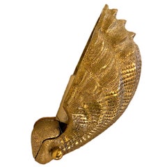 Set of Bronze Shell-Shaped Sconces, Sold per Pair