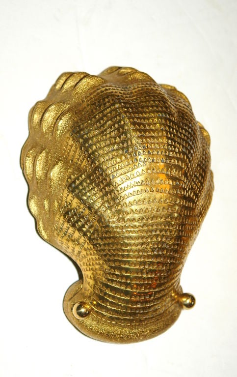 Bronze Ensemble d'appliques en bronze en forme de coquillage, vendu par paire en vente
