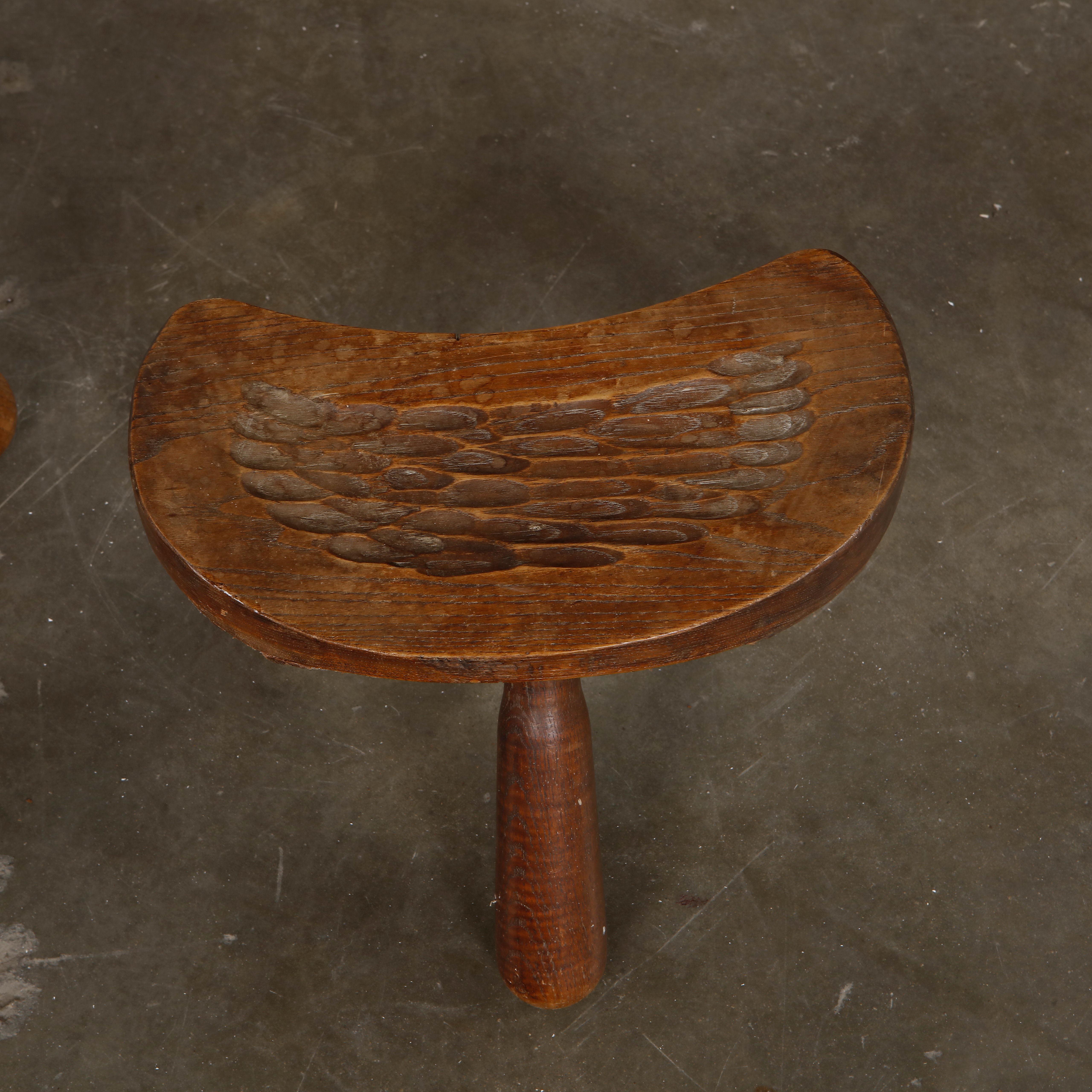 Set of Brutalist Coffee Table with Wooden Stools, 1960s For Sale 6