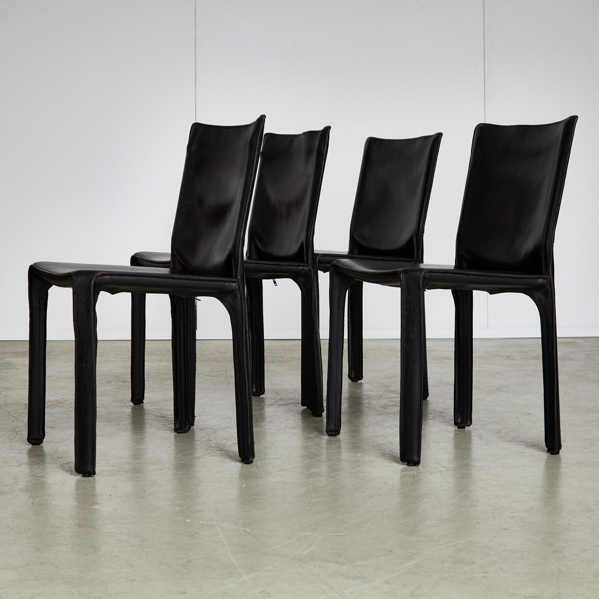 Set of Cab 412 Chairs by Mario Bellini for Cassina, 1977 For Sale at ...
