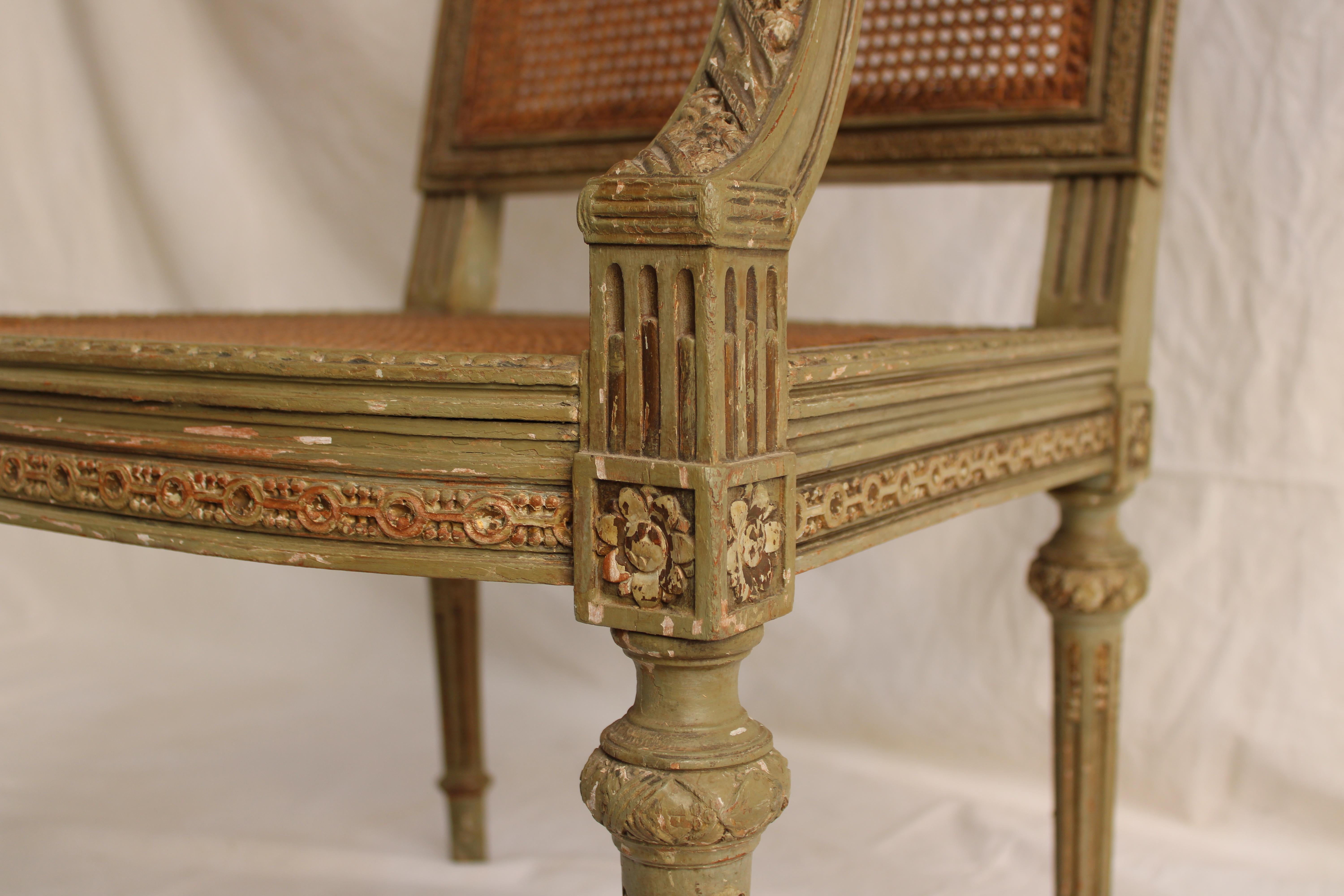 Set of Canapé and Two Louis XVI Style Armchairs 4