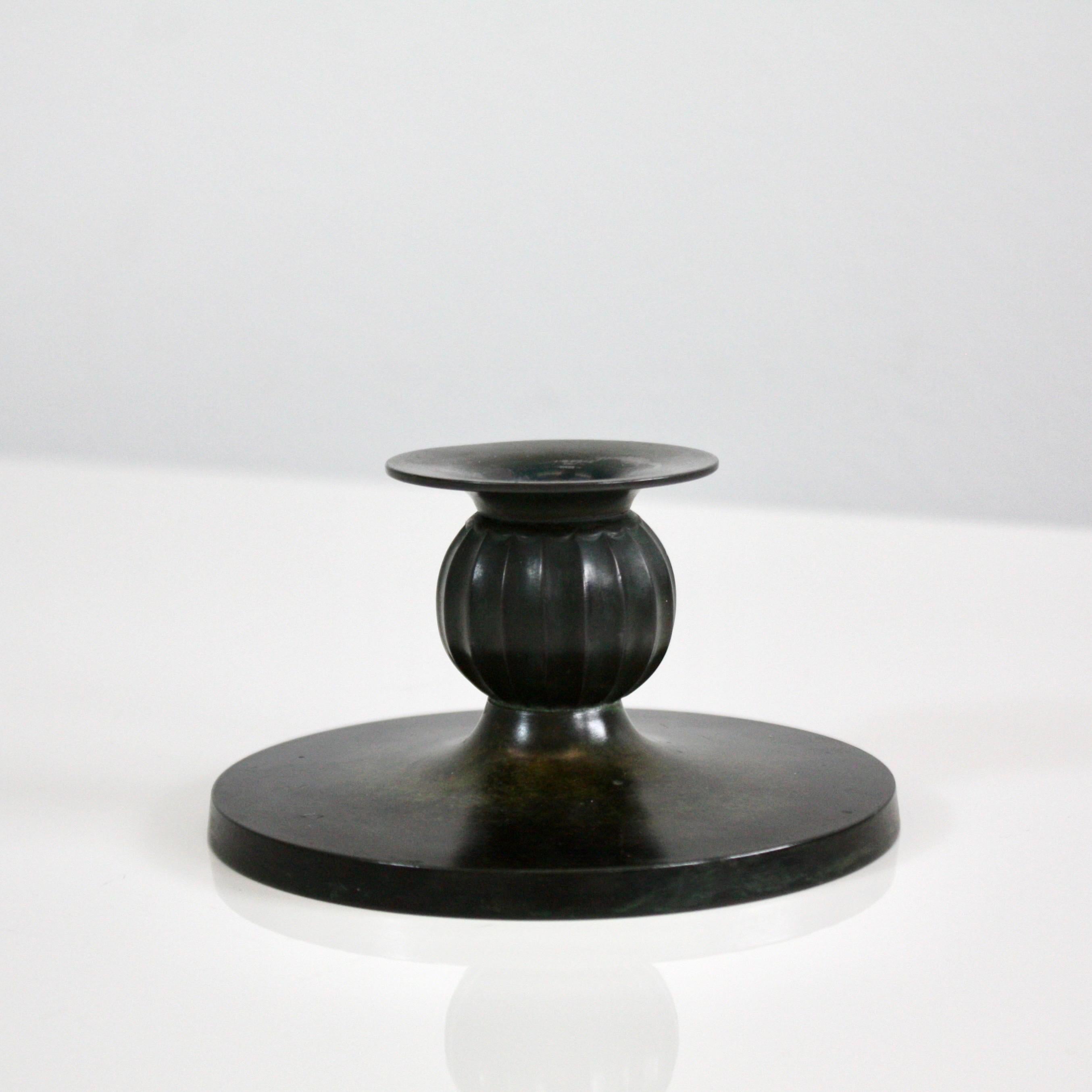 Mid-20th Century Set of Just Andersen candle holders, 1930s, Denmark