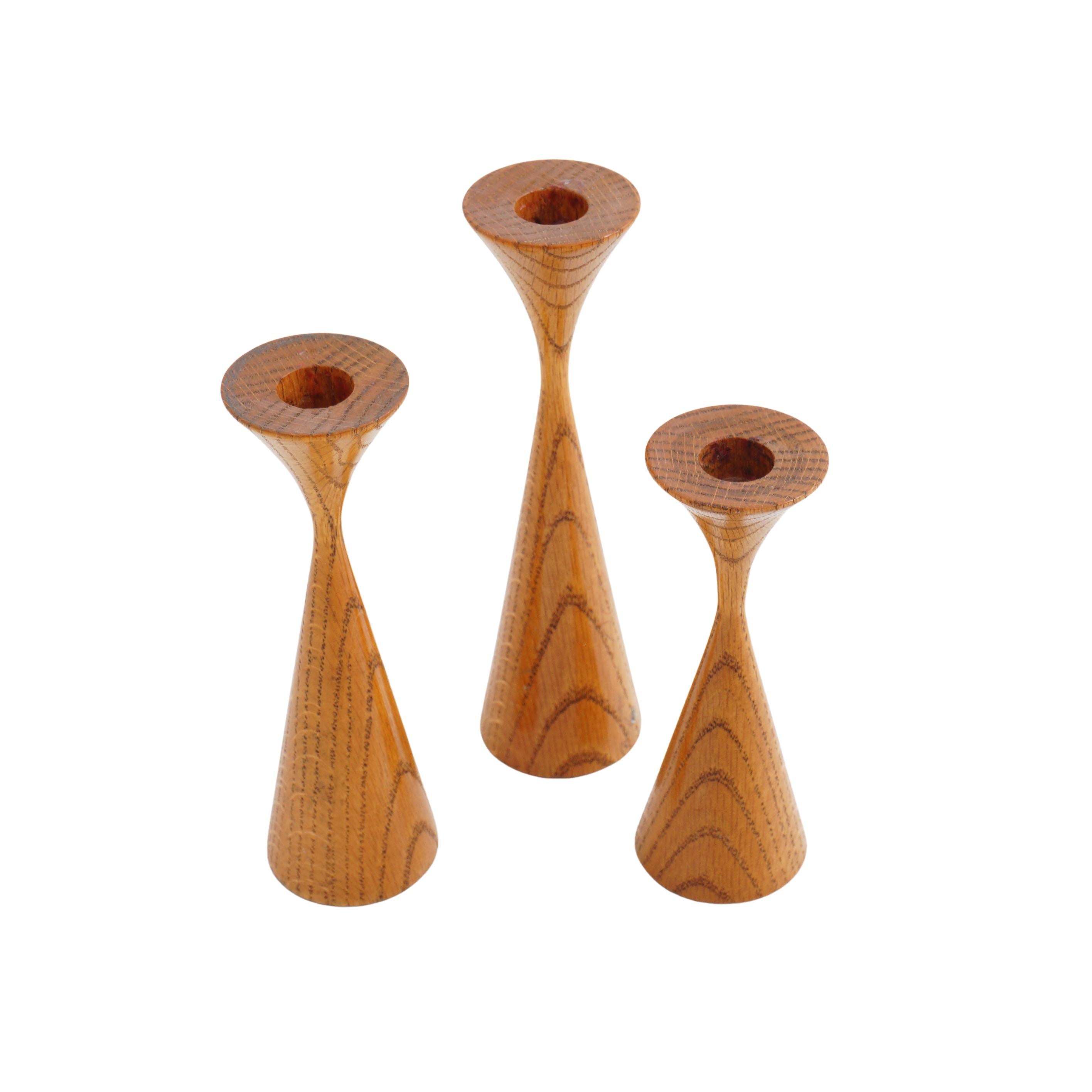 Scandinavian Modern Set of Candle Holders by Rude Osolnik, 1960s For Sale