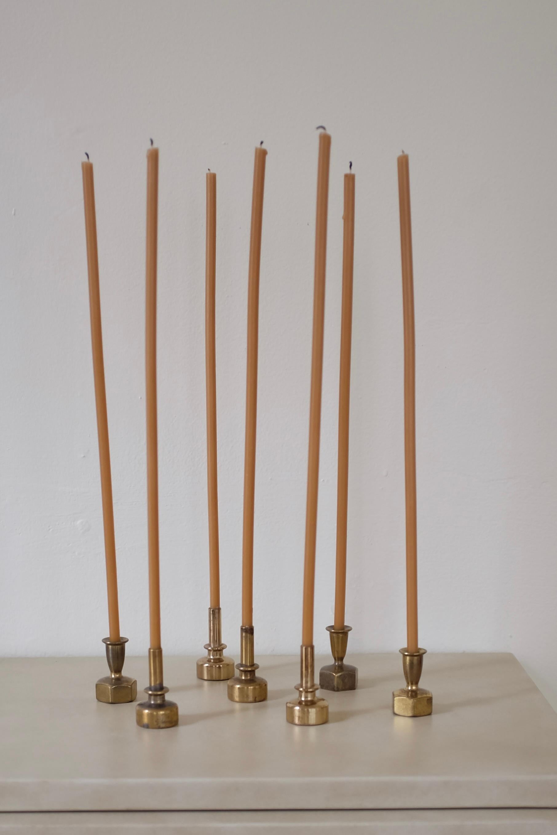 Svedese Set of Candle holders in Modell L125 and L 92 by Hans-Agne Jakobsson in vendita