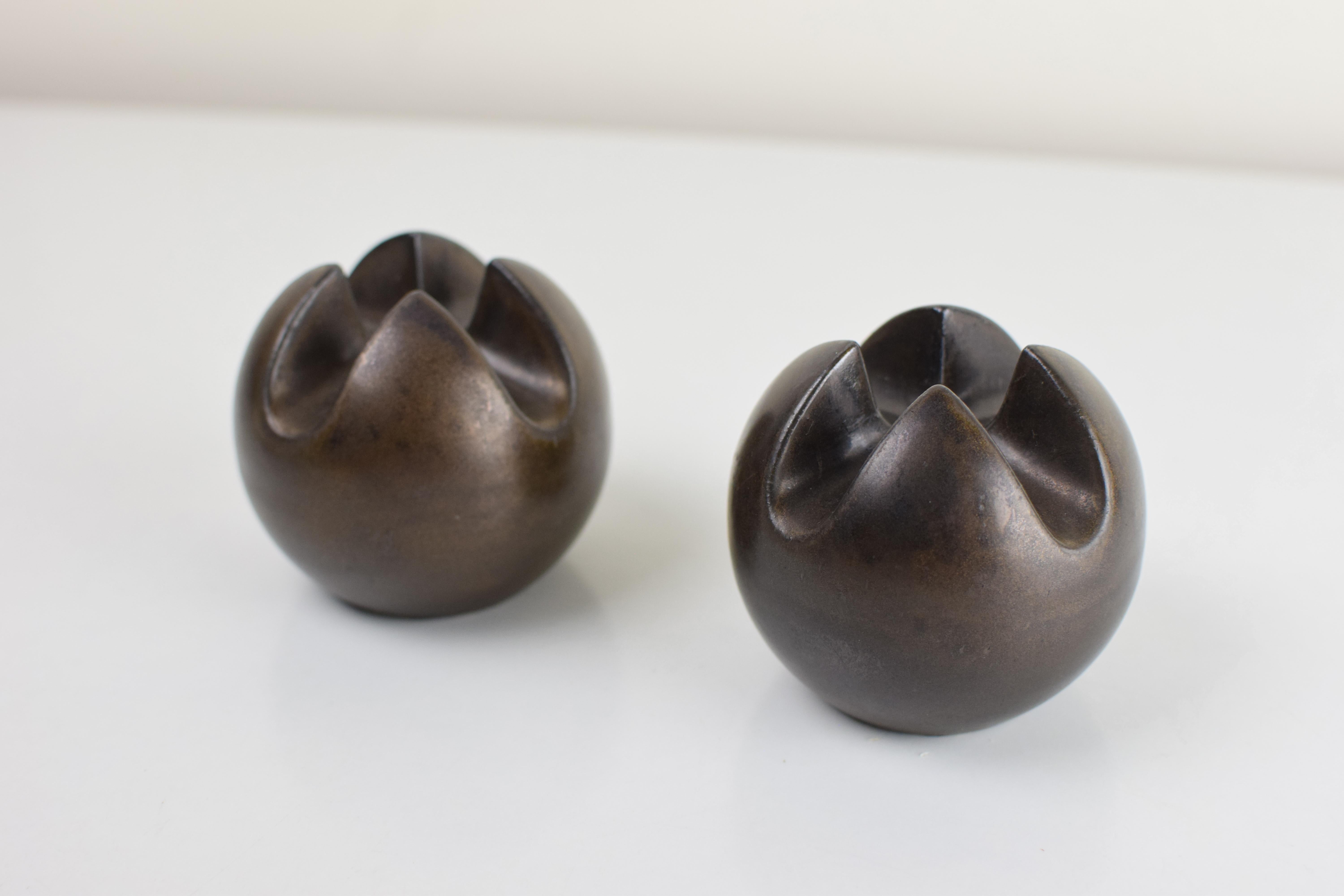 Set of candleholder balls by Van De Vaart.