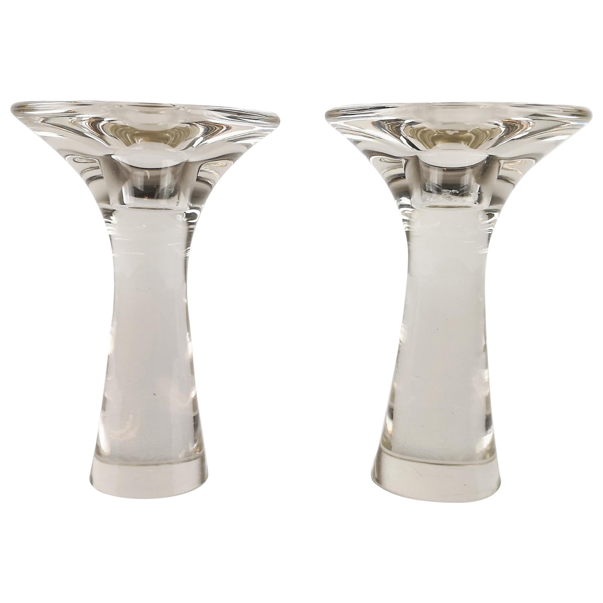 Set of Candlesticks Tapio Wirkkala Glass Iittala