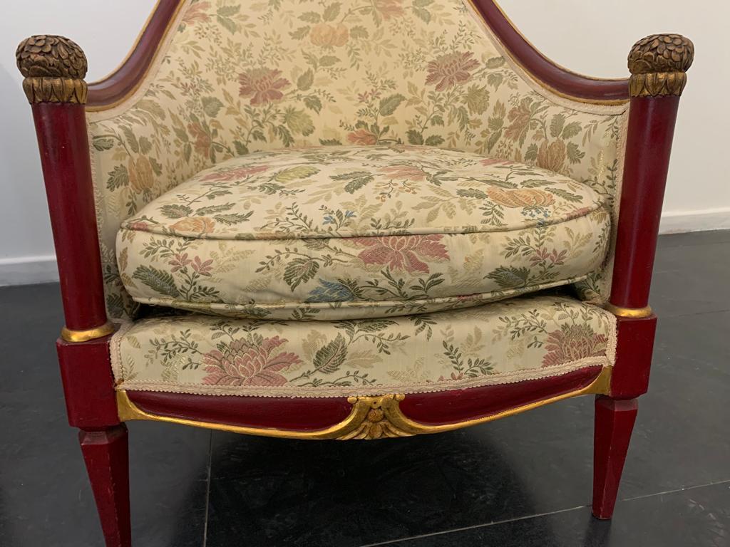 Ensemble de fauteuils laqués rouge cardinal en vente 3