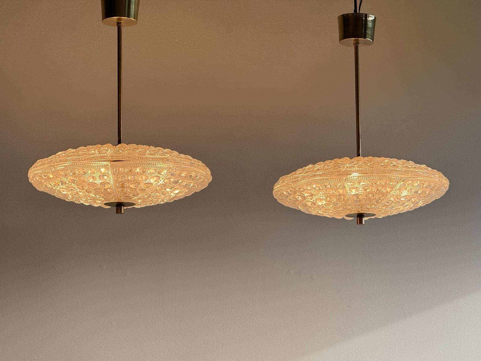 Set of Carl Fagerlund for Orrefors Pendant Light for Lyfa, Denmark, 1960s For Sale 3