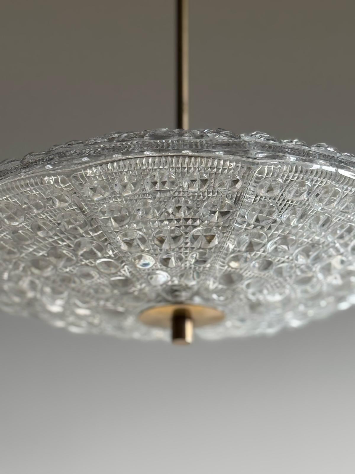 Set of Carl Fagerlund for Orrefors Pendant Light for Lyfa, Denmark, 1960s For Sale 4