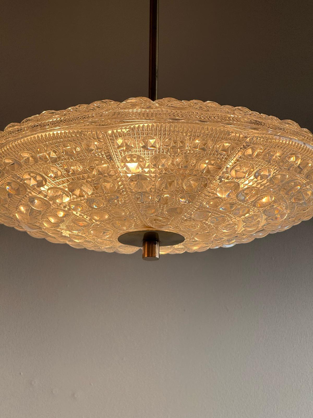 Set of Carl Fagerlund for Orrefors Pendant Light for Lyfa, Denmark, 1960s For Sale 5