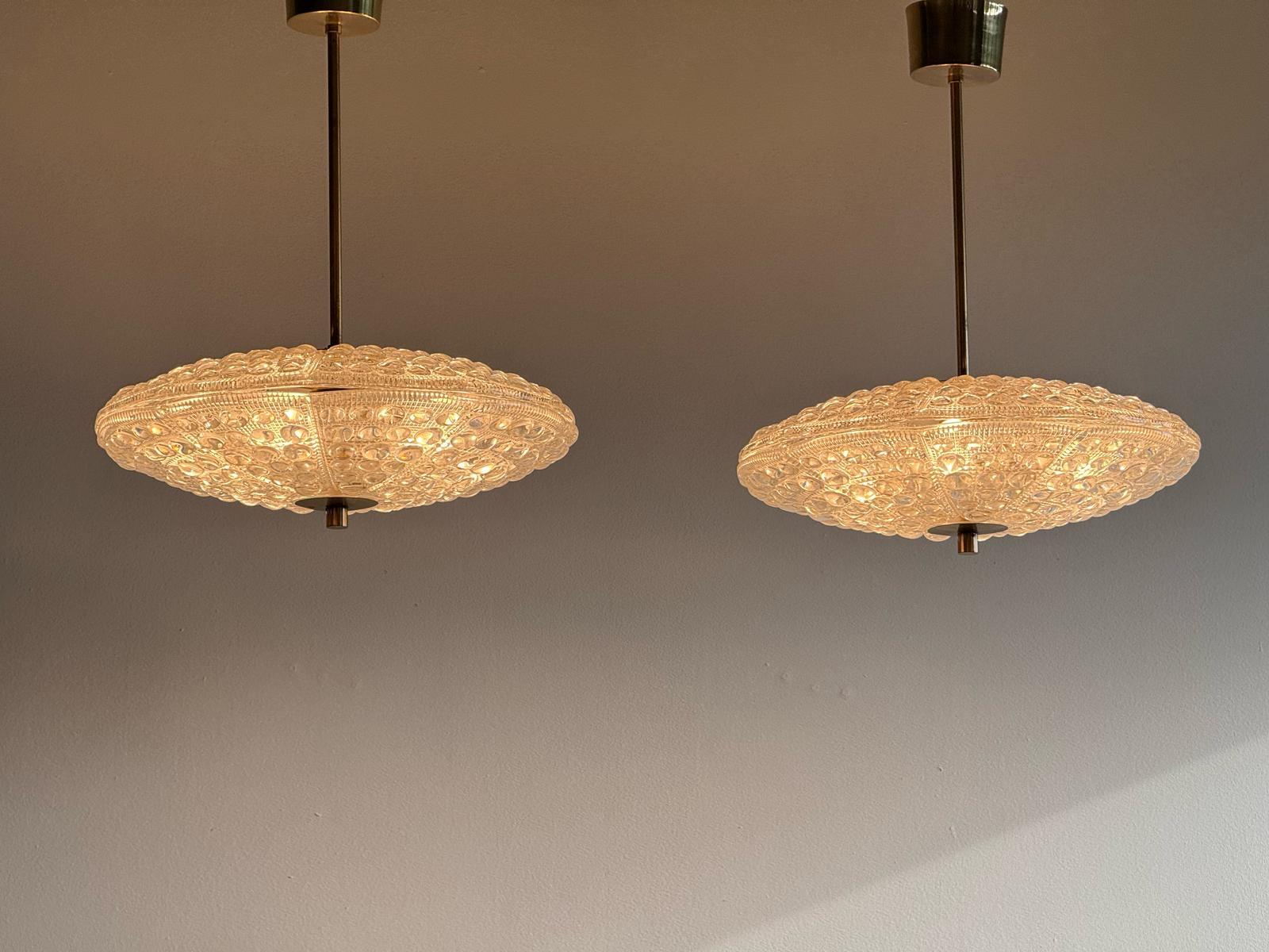 Set of Carl Fagerlund for Orrefors Pendant Light for Lyfa, Denmark, 1960s For Sale 6