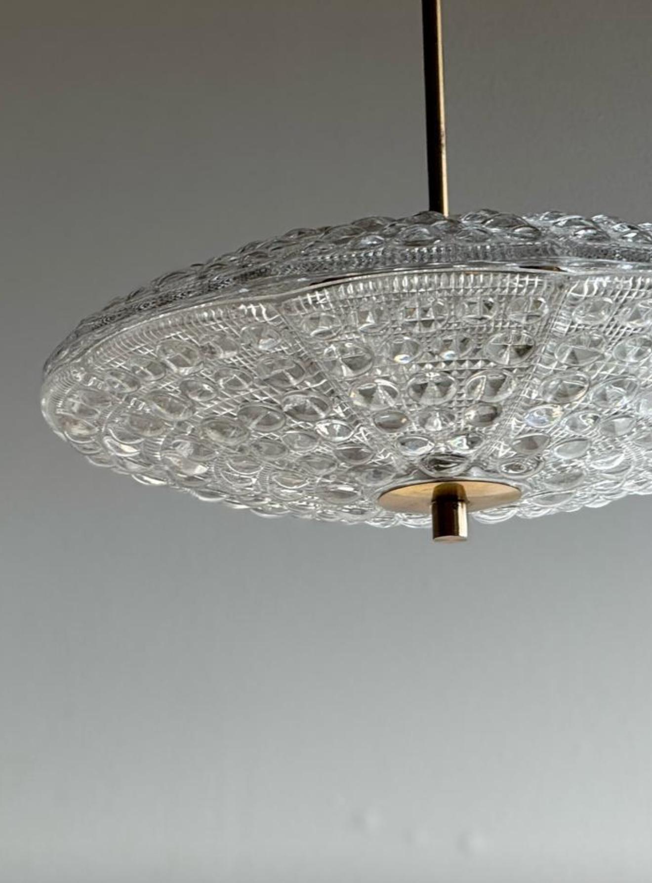 Set of Carl Fagerlund for Orrefors Pendant Light for Lyfa, Denmark, 1960s For Sale 8