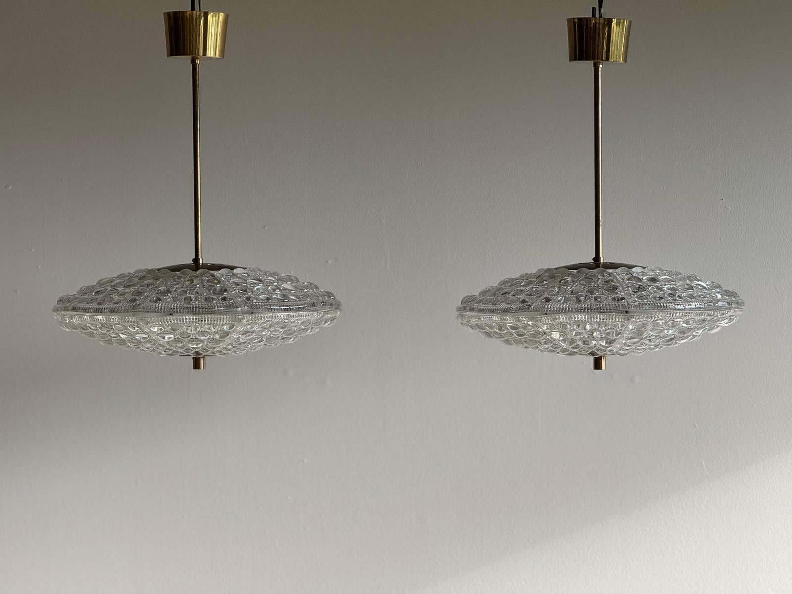 Set of Carl Fagerlund for Orrefors Pendant Light for Lyfa, Denmark, 1960s For Sale 2