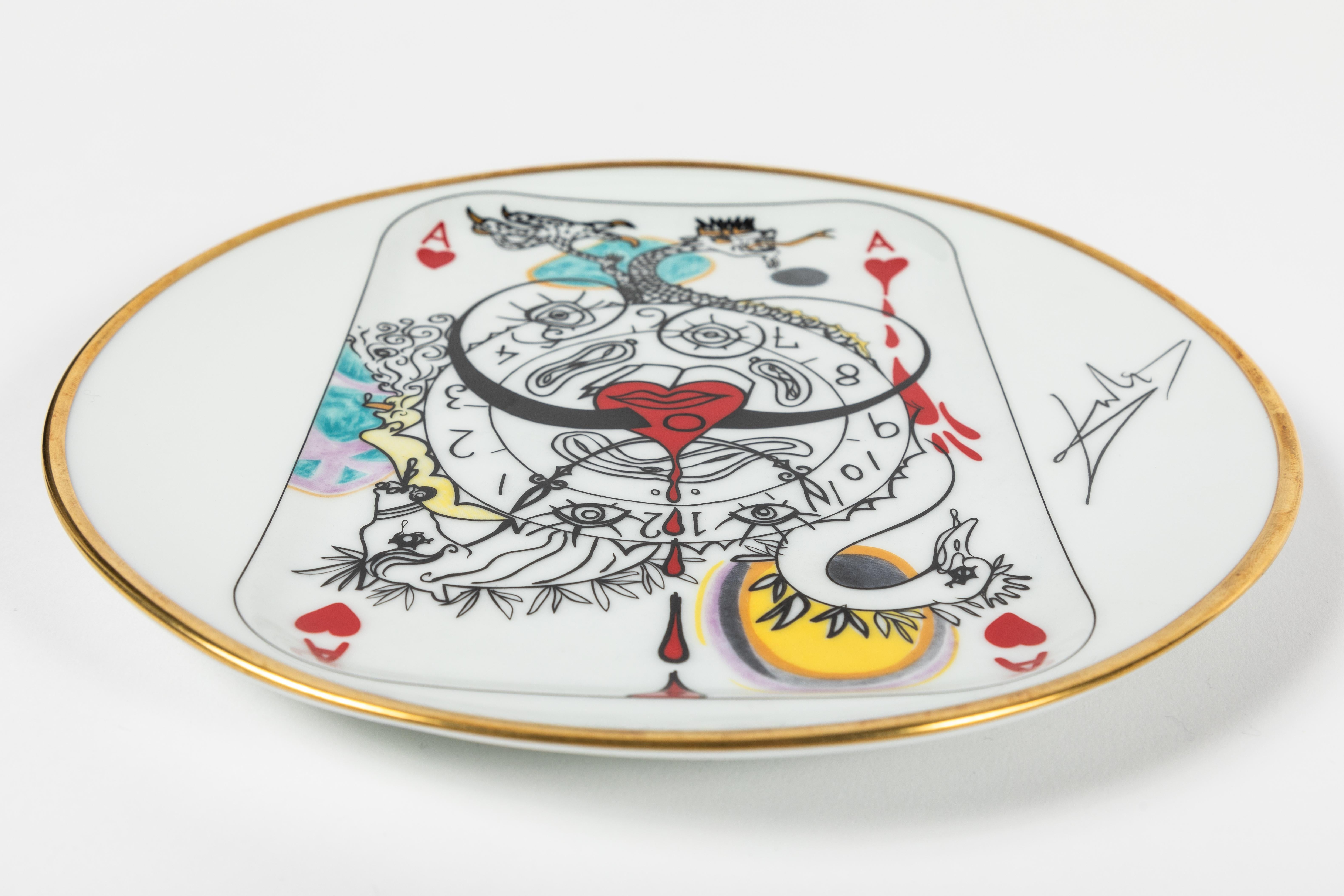 Set of “Carte a jouer” Plates designed by Salvador Dali for Puiforcat 1