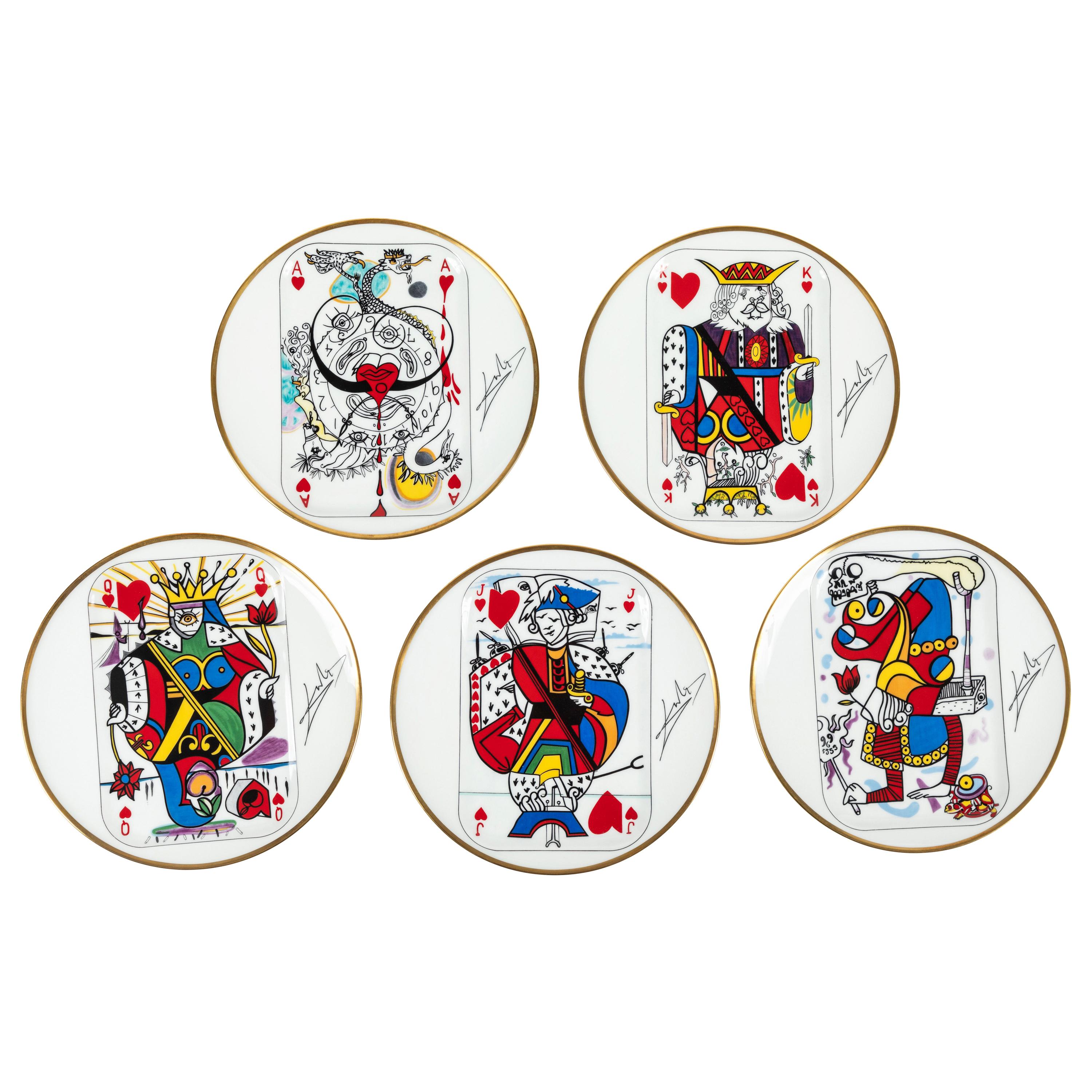 Set of “Carte a jouer” Plates designed by Salvador Dali for Puiforcat