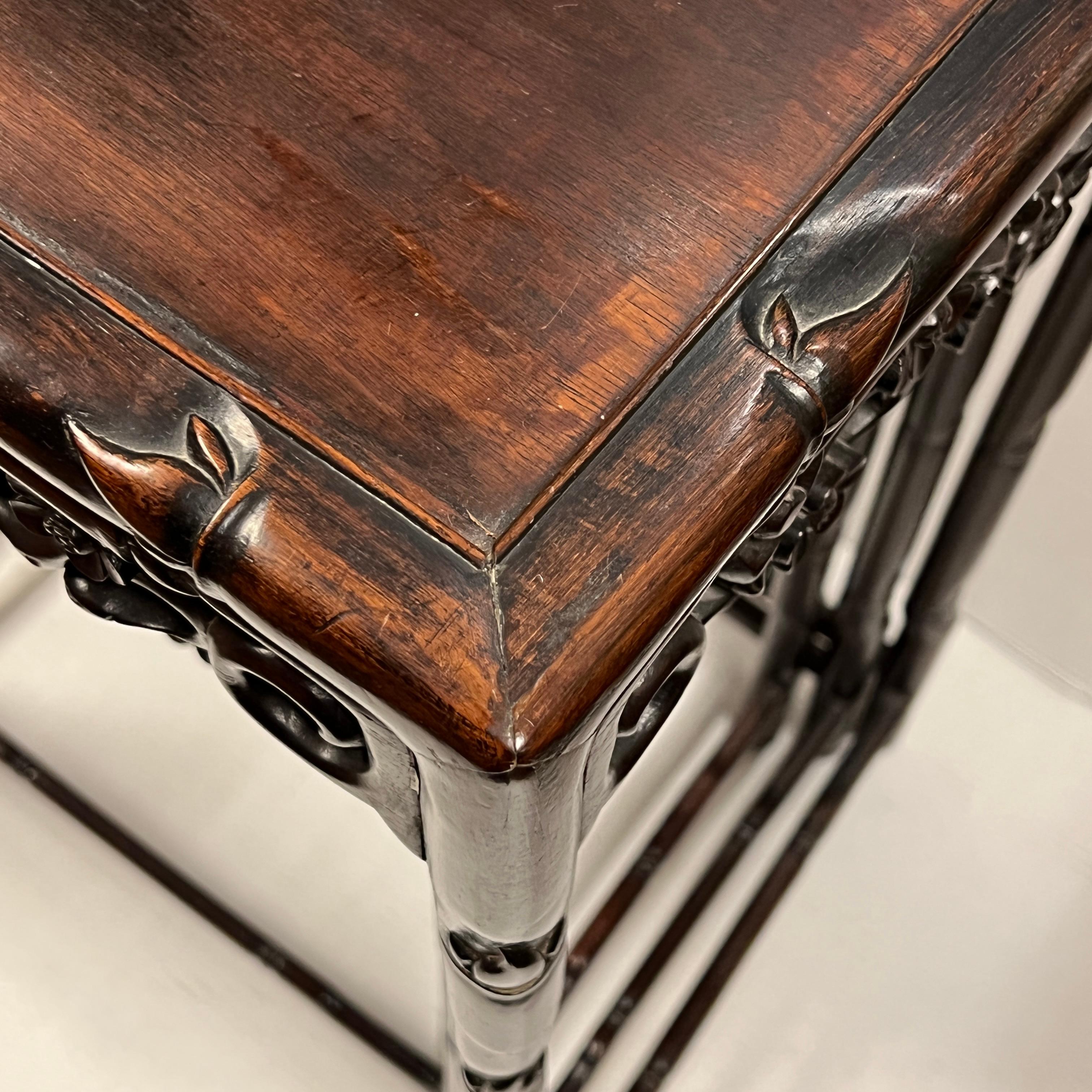Set of Carved Rosewood Chinese Nesting Tables 2