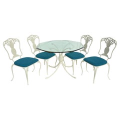 Set of Cast Aluminum Patio Pineapple Table and Chairs Set of Cast Aluminum Patio Pineapple Table and Chairs