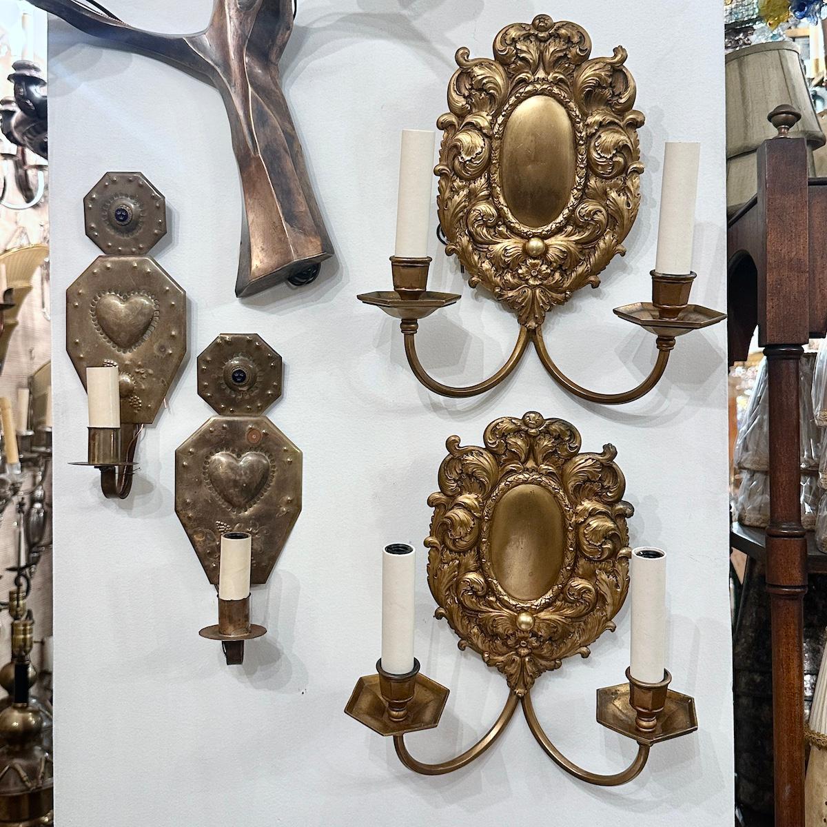 Set di lampade Caldwell in bronzo fuso, vendute a coppie in vendita 6