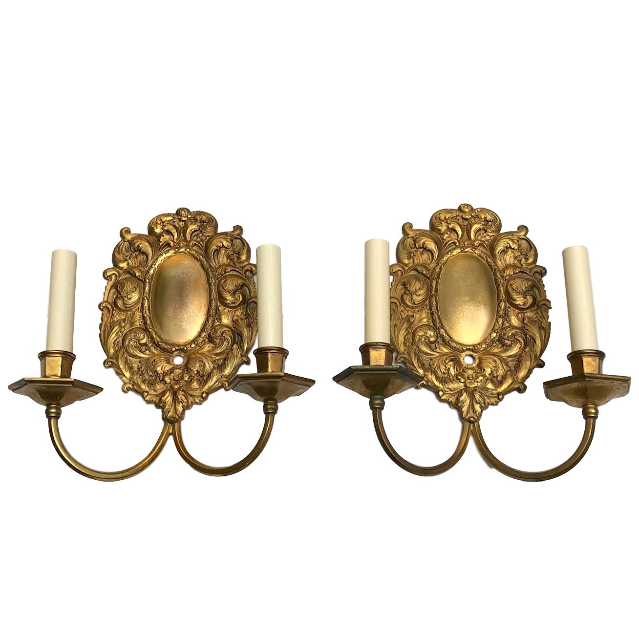 Set of Cast Bronze Caldwell Sconces, Sold in Pairs For Sale 1