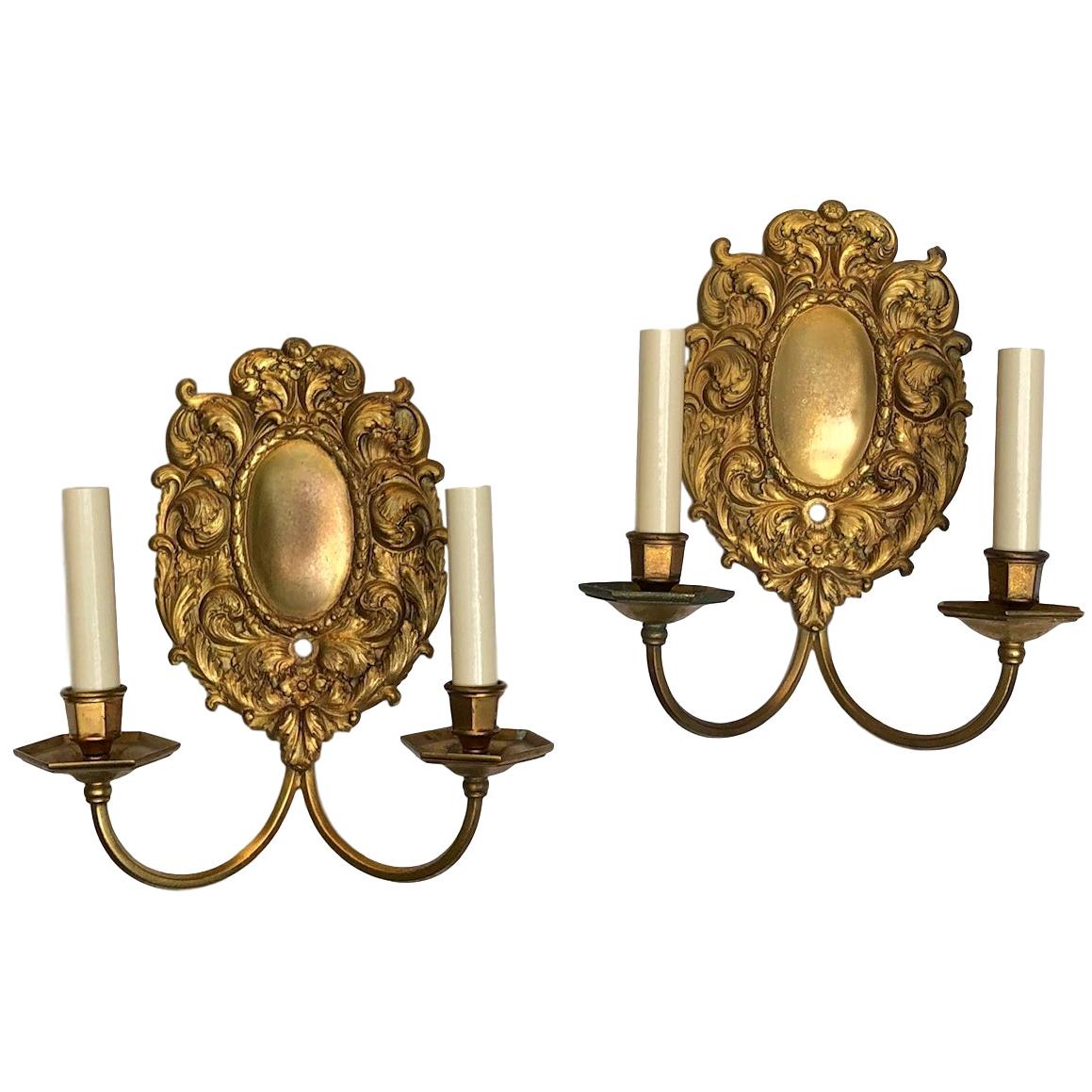 Set of Cast Bronze Caldwell Sconces, Sold in Pairs For Sale