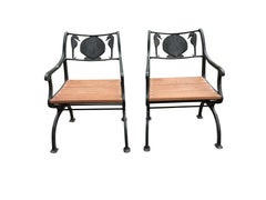 Set Of Cast Iron And Aluminum Shell And Seahorse Garden Furniture