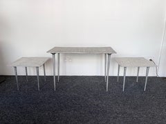 Set of 3 Cast Metal Coffee Side Tables, Italy, 1990s