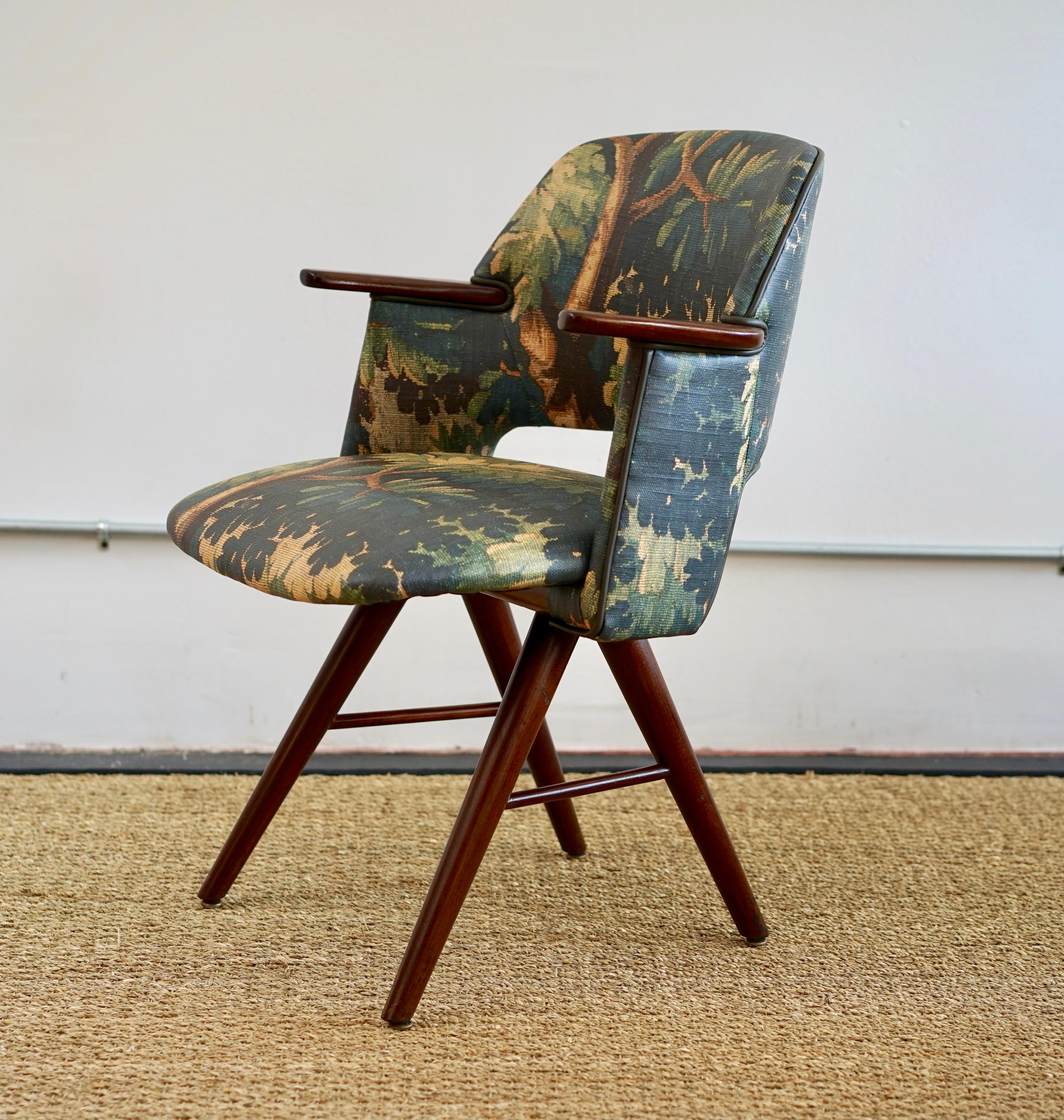 Hardwood Set of Cees Braakman Dining Chairs, Dedar Limited Edition by Martin & Brockett