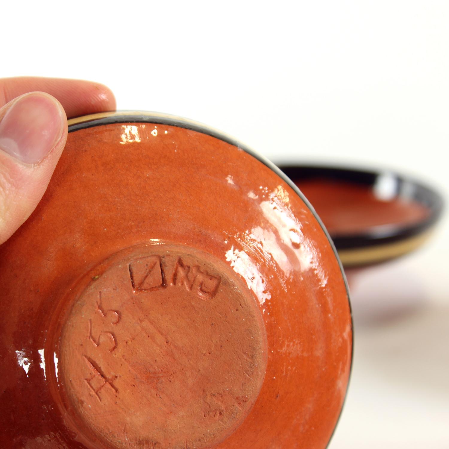 Set Of Ceramic Bowls By Ditta Abrhamova, Czechoslovakia 1980s For Sale 7