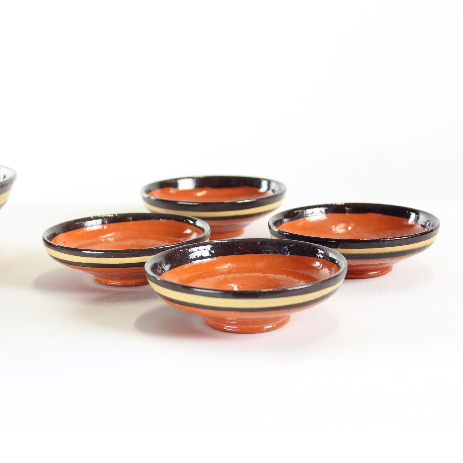 Set Of Ceramic Bowls By Ditta Abrhamova, Czechoslovakia 1980s For Sale 8