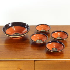 Set Of Ceramic Bowls By Ditta Abrhamova, Czechoslovakia 1980s