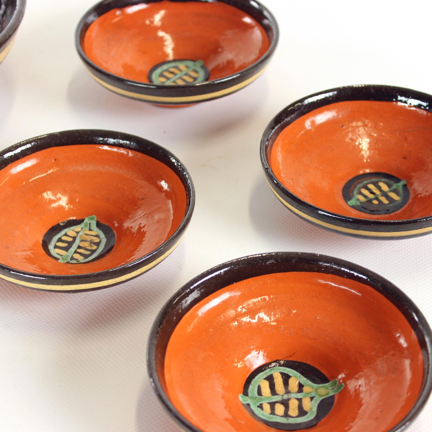 Set Of Ceramic Bowls By Ditta Abrhamova, Czechoslovakia 1980s For Sale 1