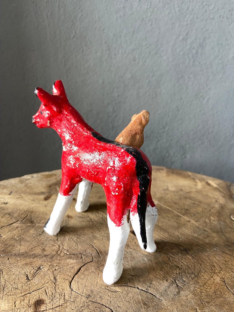 Set of Ceramic Carnival Animal Figures from Mexico, Circa 1980´s and