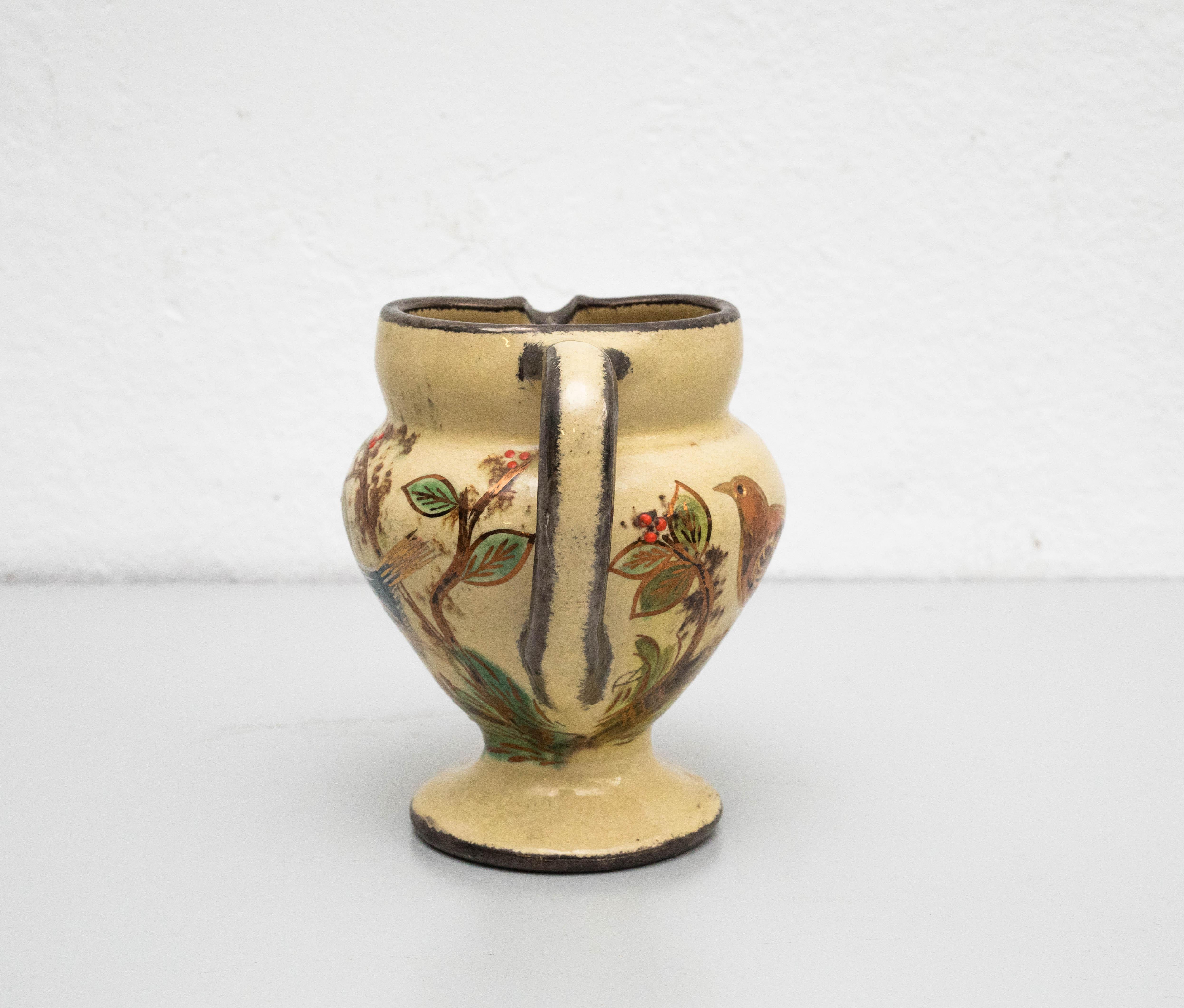 Set of Ceramic Hand Painted Vases by Catalan Artist Diaz Costa, circa 1960 For Sale 12
