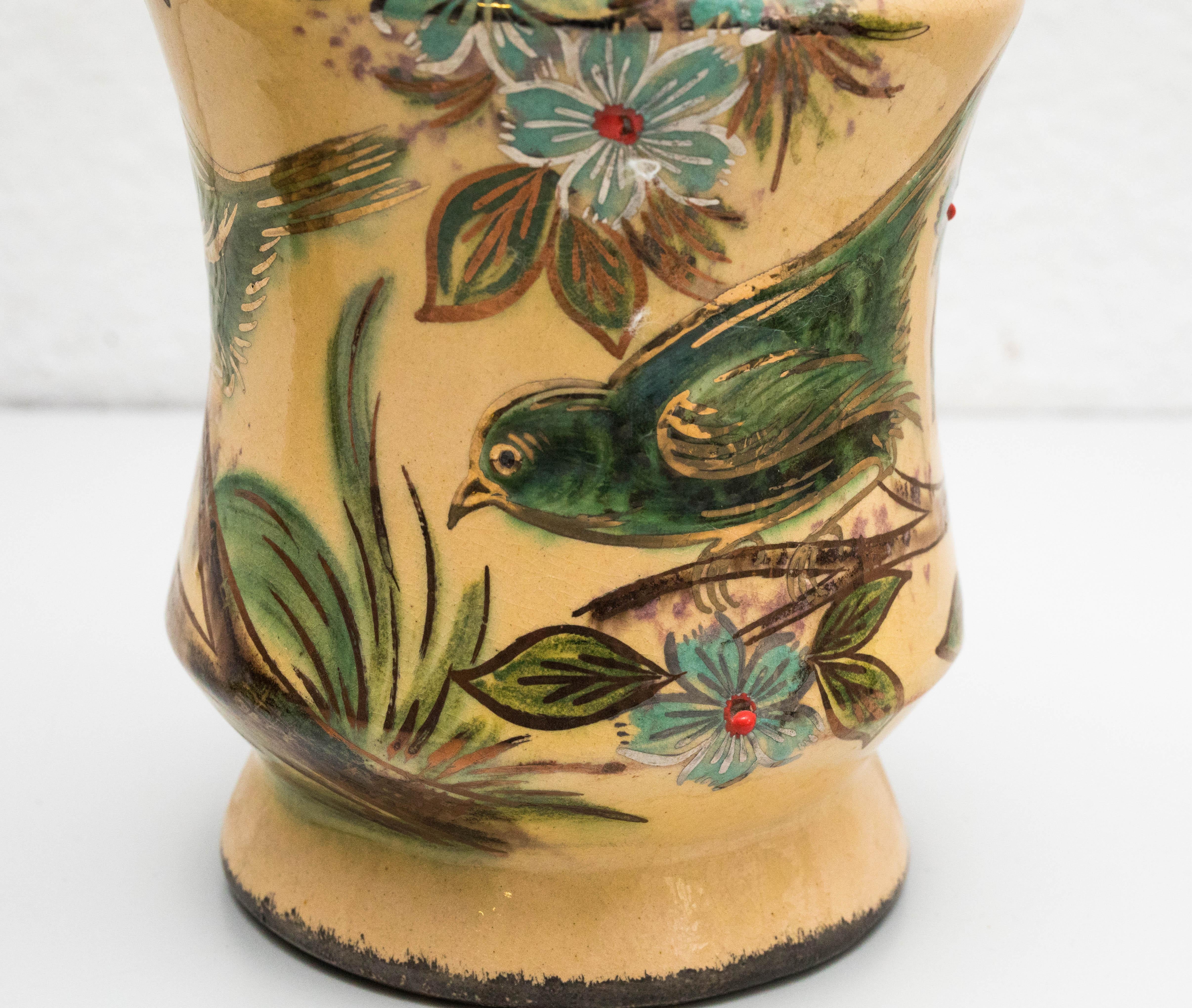 Set of Ceramic Hand Painted Vases by Catalan Artist Diaz Costa, circa 1960 For Sale 2