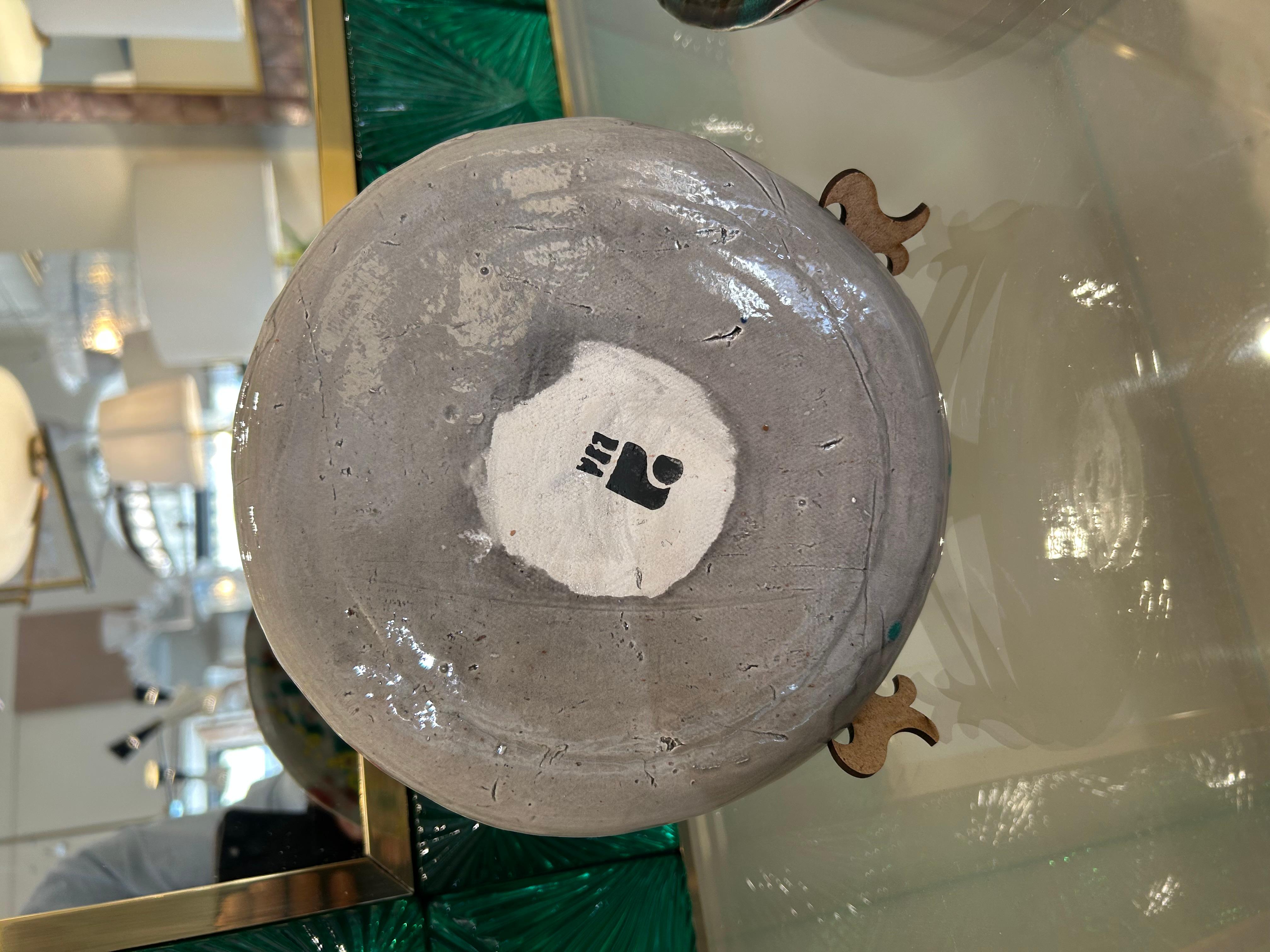 XXIe siècle et contemporain Ensemble d'assiettes en céramique, pièces uniques, 20e siècle en vente