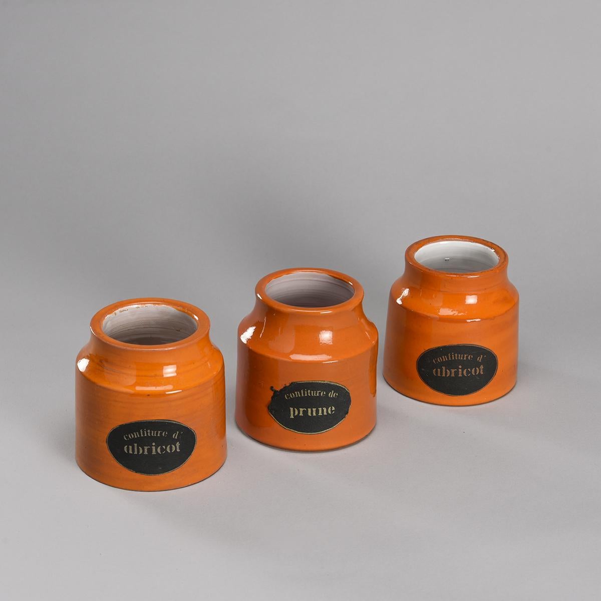 Mid-Century Modern Set of ceramic pots by Mado Jolain, France circa 1960 For Sale