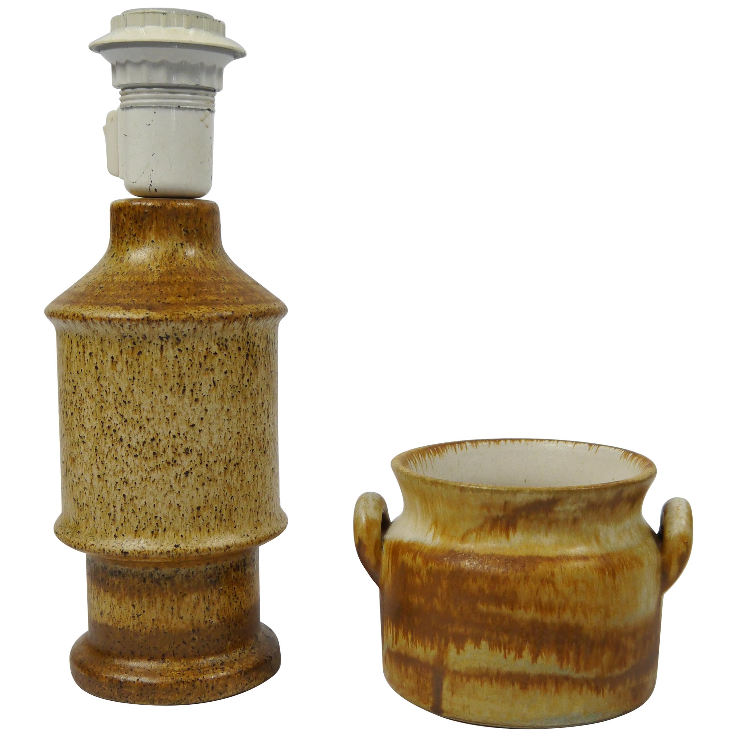 Set of Ceramic Table Lamp and Pot Designed by Bruno Karlsson for Ego  Stengods For Sale at 1stDibs | ego stengods atelje
