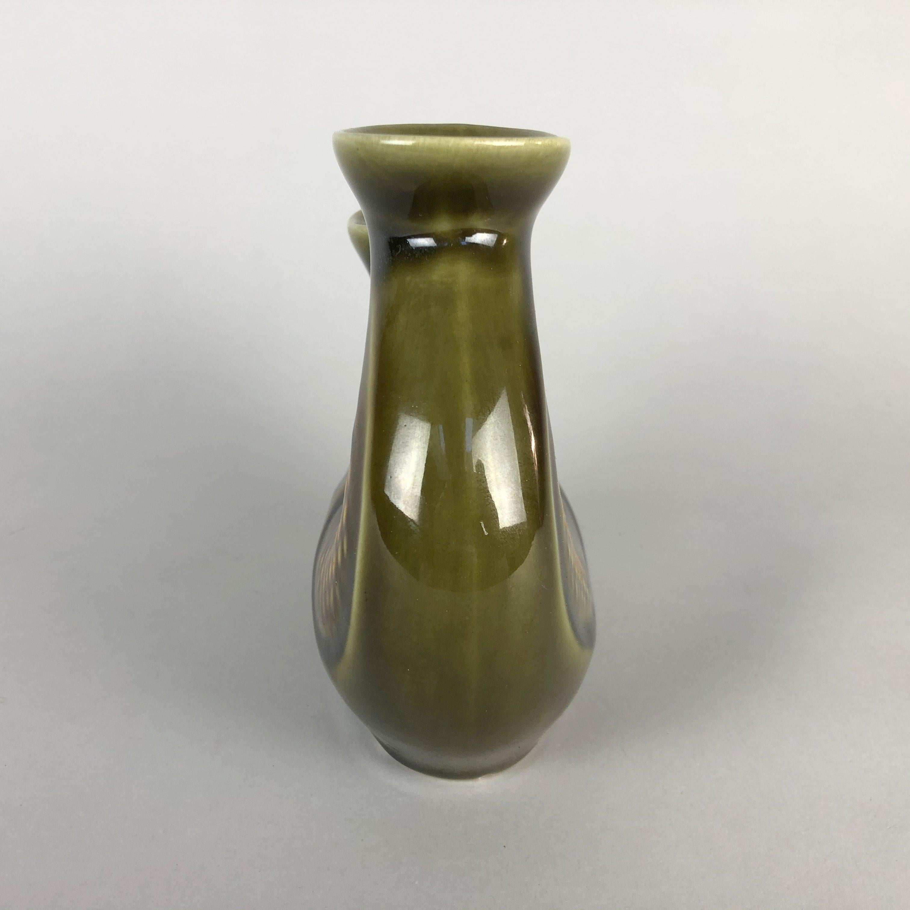 Set of Ceramic Vase & Candle Stick Ditmar Urbach, Czechoslovakia 1960’s For Sale 5