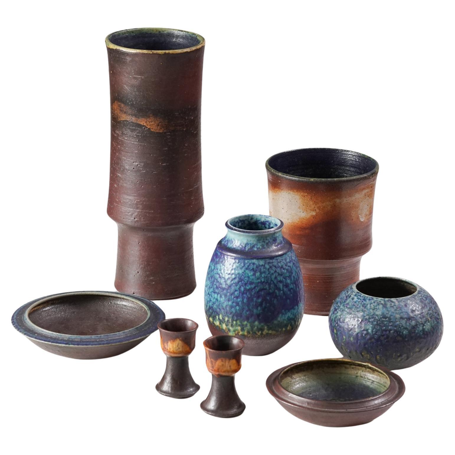 Set of Ceramics by Liisa Hallamaa for Arabia Finland, 1960/1970s For Sale