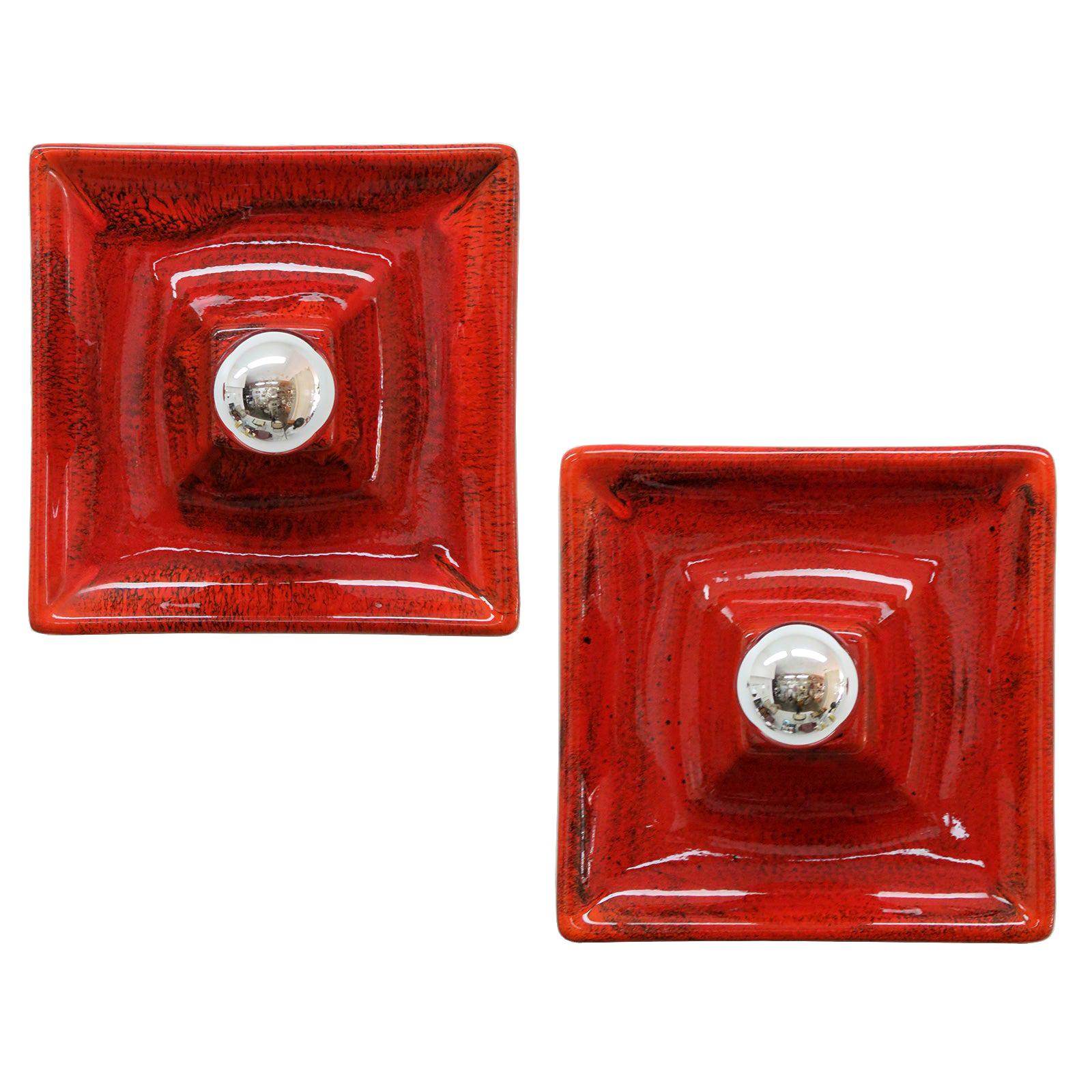 Set of Ceramics Wall Lights, 1970