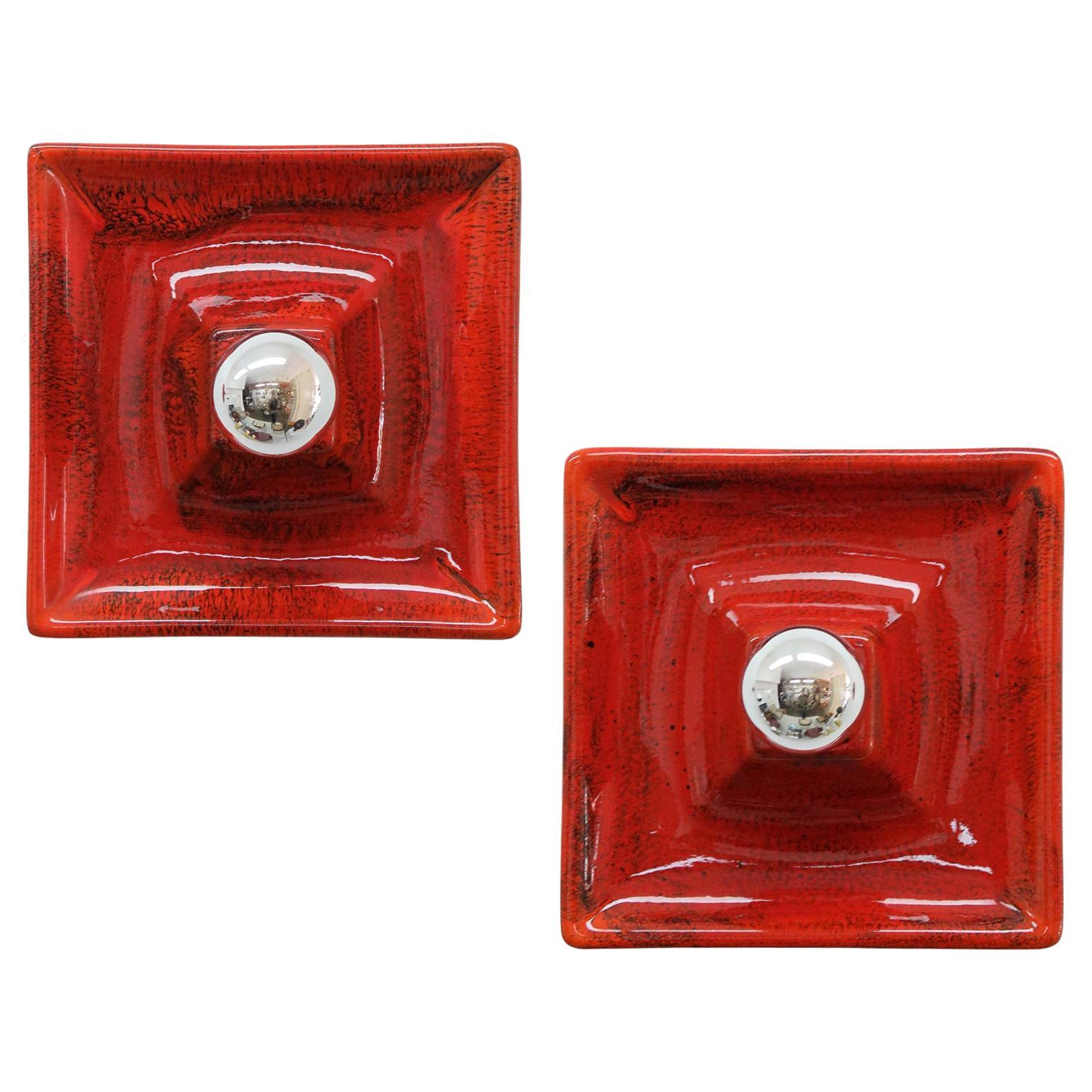 Ceramics Wall Lights, 1970 For Sale