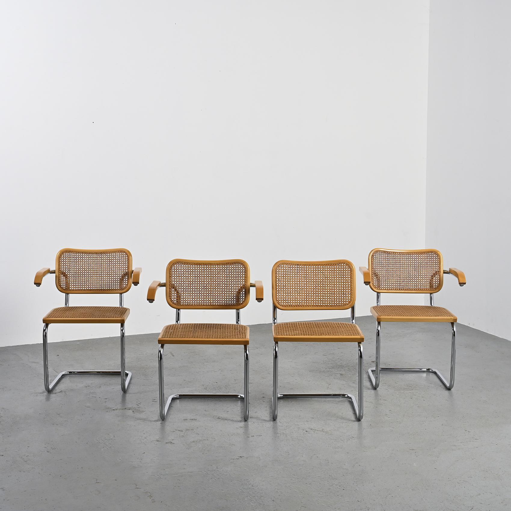 Cesca-Stühle und Sessel von Marcel Breuer, Cidue um 1975 4
