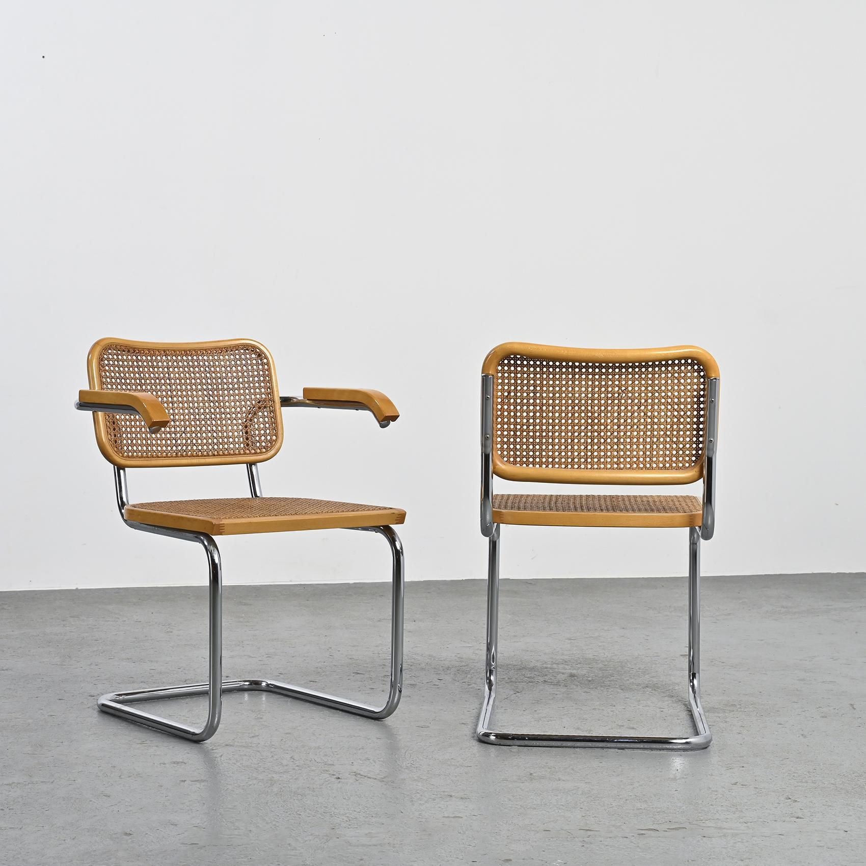 Cesca-Stühle und Sessel von Marcel Breuer, Cidue um 1975 1